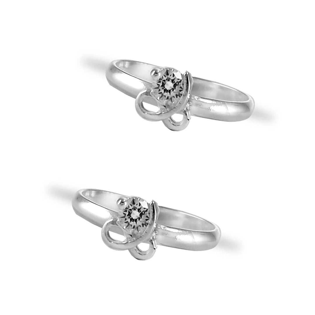 Taraash toe ring in silver