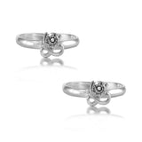 Taraash toe rings for women silver