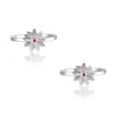 Taraash toe ring for women silver