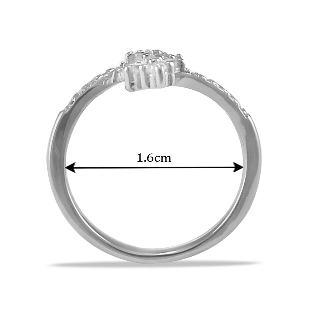Taraash 925 Sterling Silver Square Shape CZ Toe Ring For Women