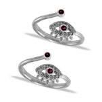 Load image into Gallery viewer, Taraash toe rings in silver