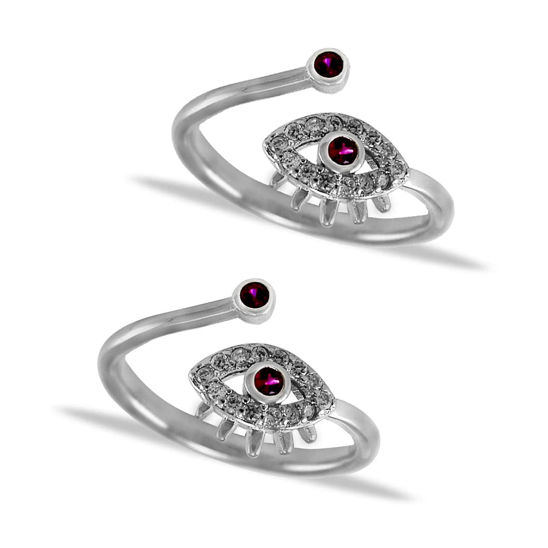 Taraash toe rings in silver