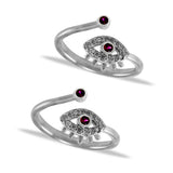 Taraash toe rings in silver
