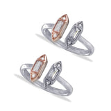 Taraash toe rings for women silver