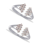 Load image into Gallery viewer, Taraash toe ring for women silver
