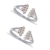 Taraash toe ring for women silver