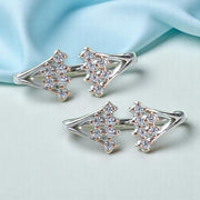 Taraash 925 Sterling Silver CZ Rose Gold Toe Ring For Women