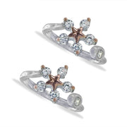 Taraash toe ring for women silver