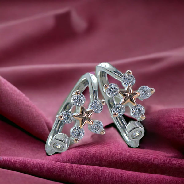 Taraash toe ring in silver
