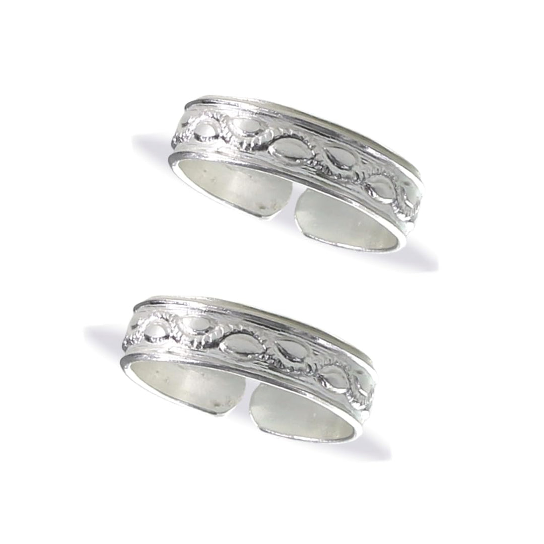 Taraash silver toe ring for women