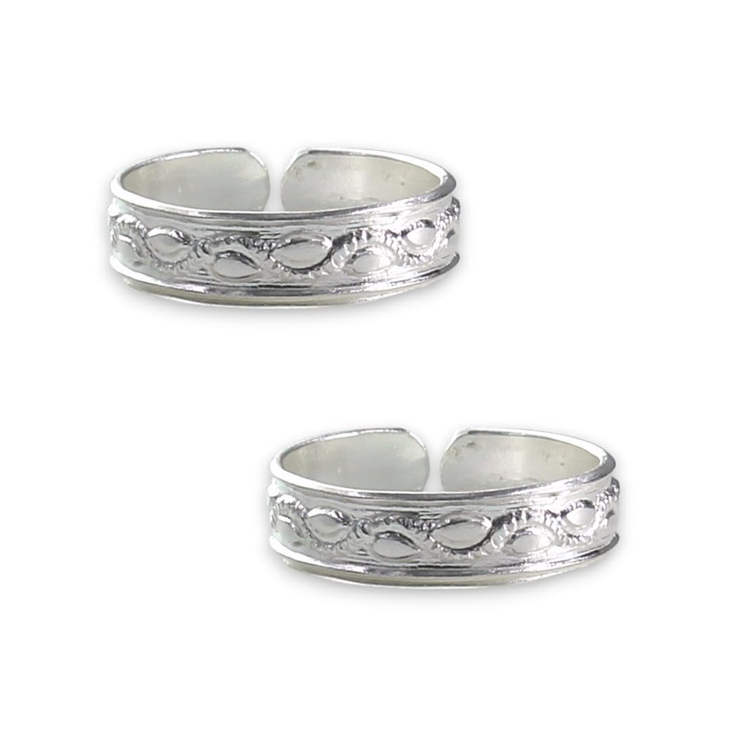 Taraash toe rings for women silver