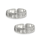 Load image into Gallery viewer, Taraash toe rings for women silver