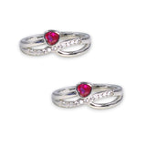 Taraash 925 Sterling Silver Heart Shape Toe Ring For Women