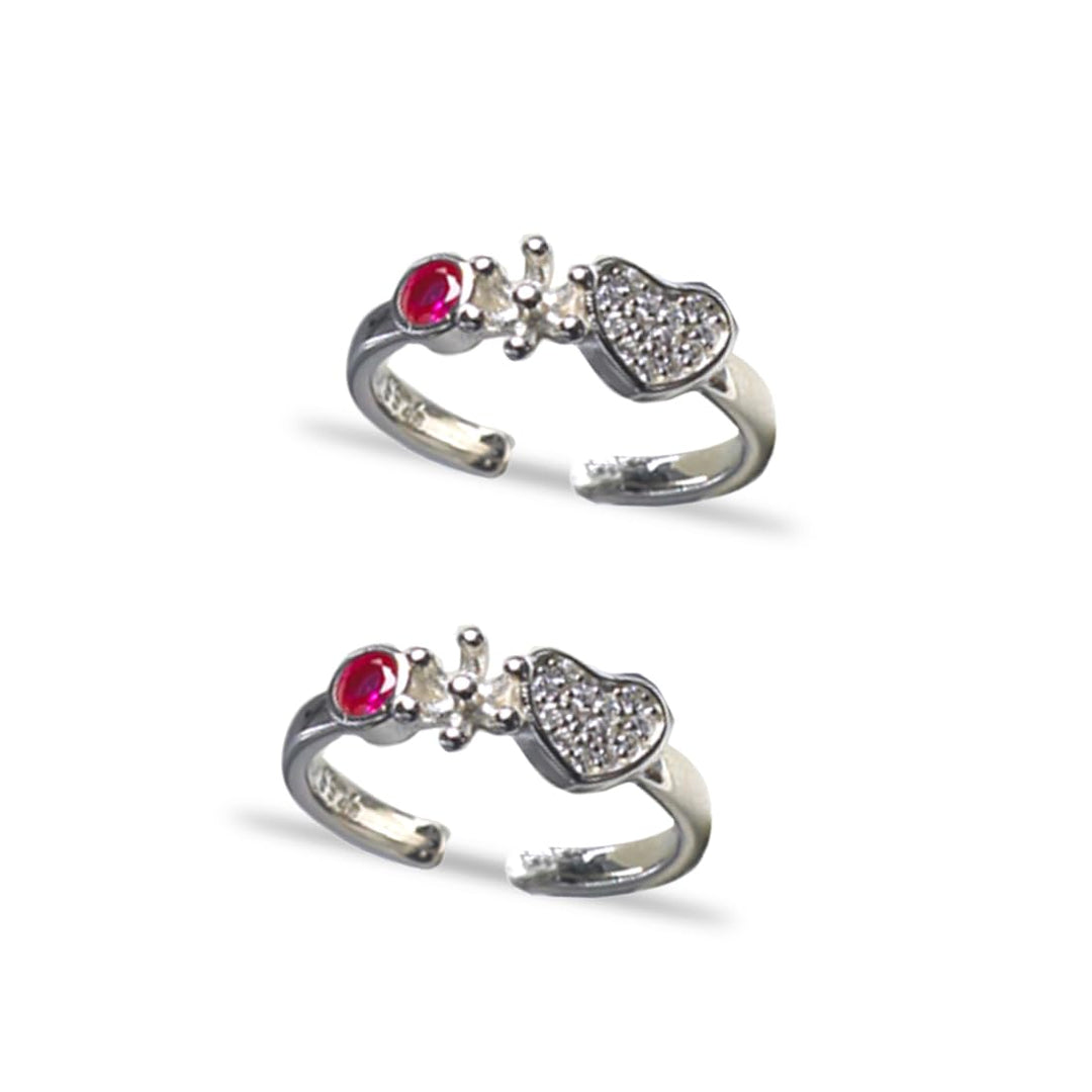 Taraash silver toe ring for women
