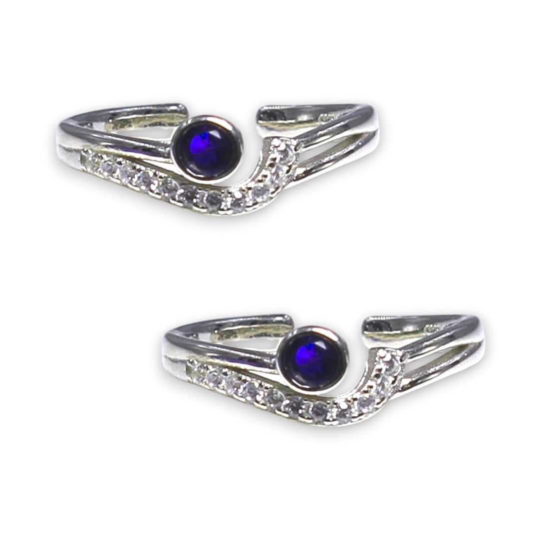 Taraash toe rings for women silver