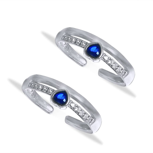 Taraash toe ring in silver