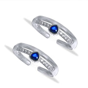Taraash toe ring in silver