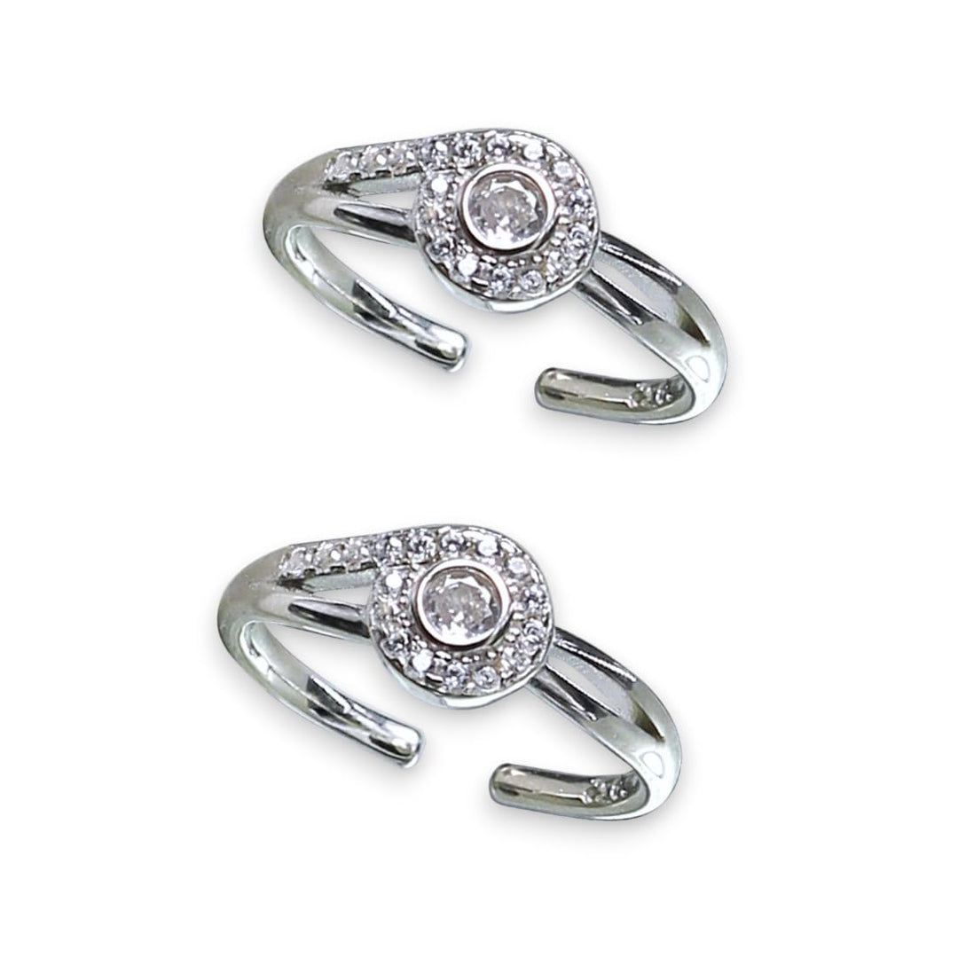Taraash silver toe ring for women