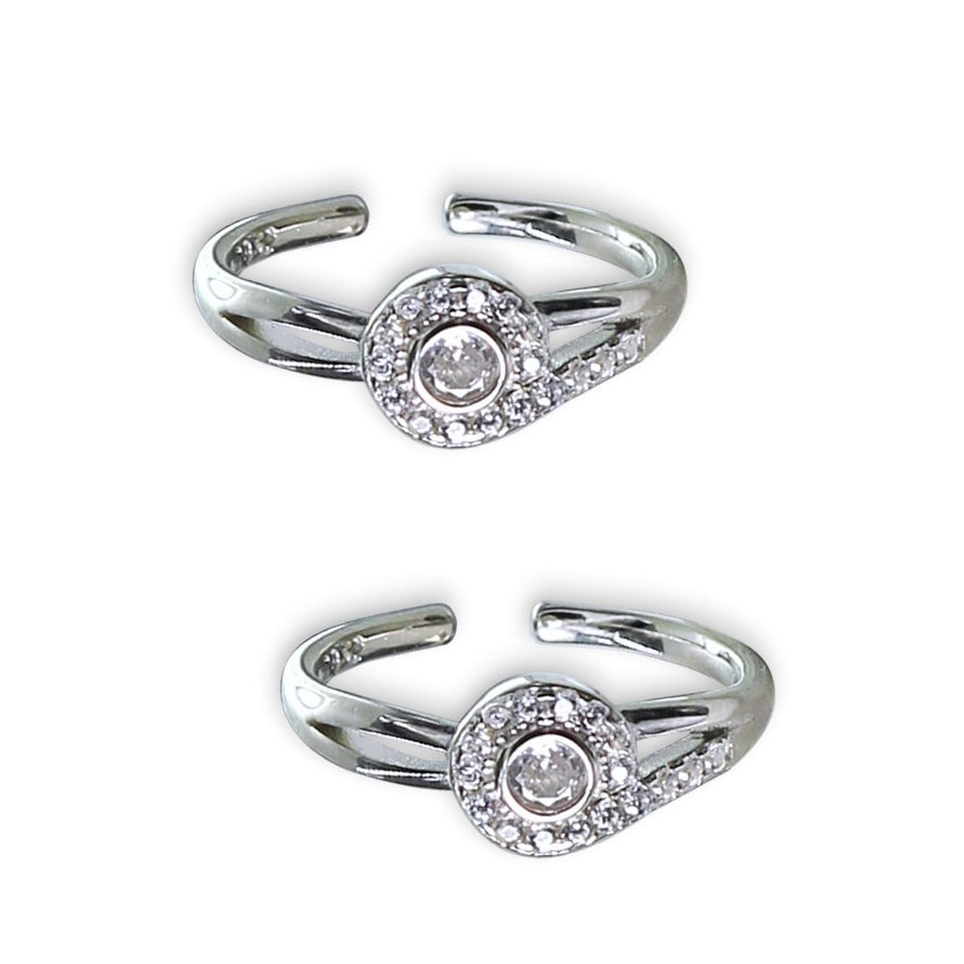 Taraash toe rings for women silver