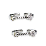 Taraash toe rings for women silver