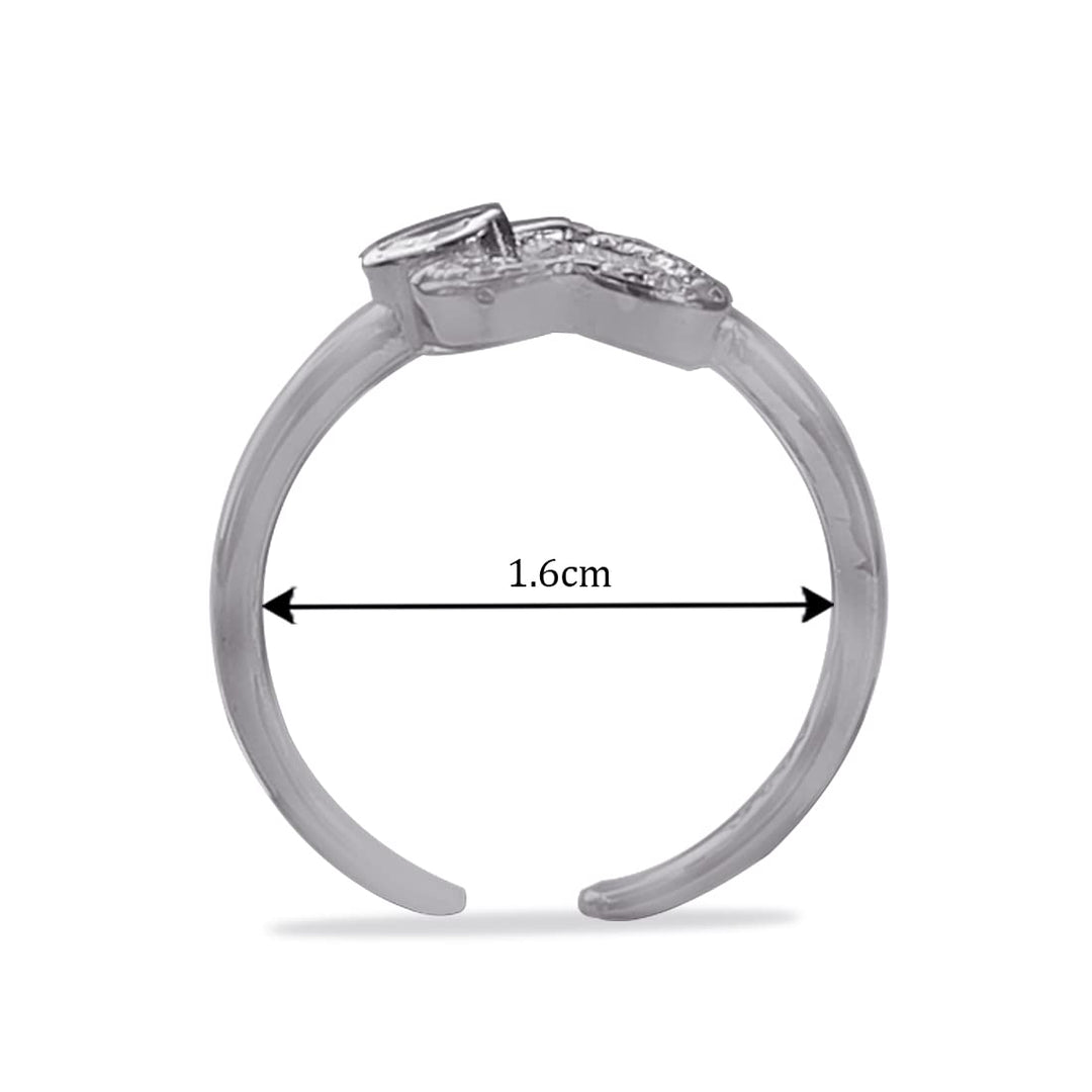 Taraash toe ring of silver