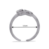 Taraash toe ring of silver