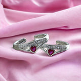 Taraash toe ring of silver