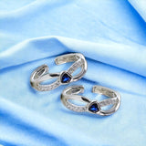 Taraash toe ring in silver