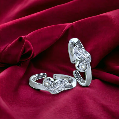 Taraash silver toe ring for women