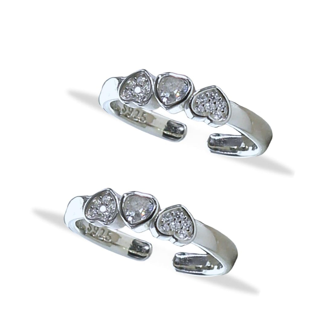 Taraash leg rings women silver