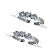 Taraash leg rings women silver