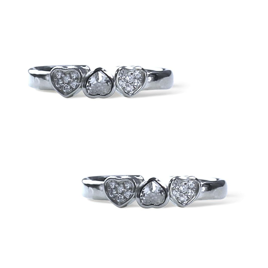 Taraash toe rings in silver