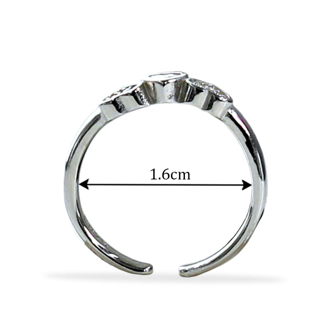 Taraash sterling silver toe rings for women