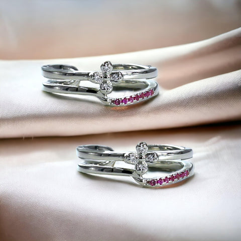 Anuradha Art Jewellery Silver Colour Trendy Classy Toe Ring for Women –  shopblaze