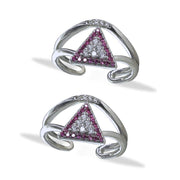 Taraash toe rings for women silver