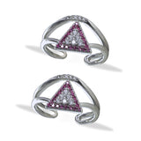 Taraash toe rings for women silver