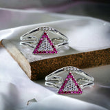 Taraash toe ring in silver