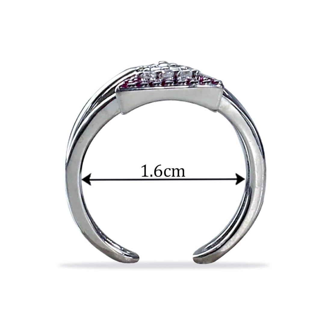 Taraash silver toe rings for women