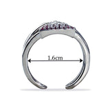 Taraash silver toe rings for women