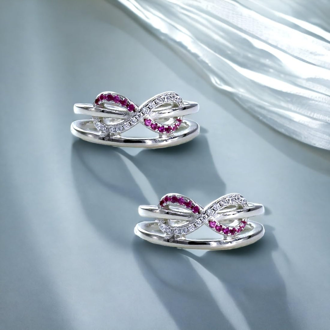Taraash toe ring in silver