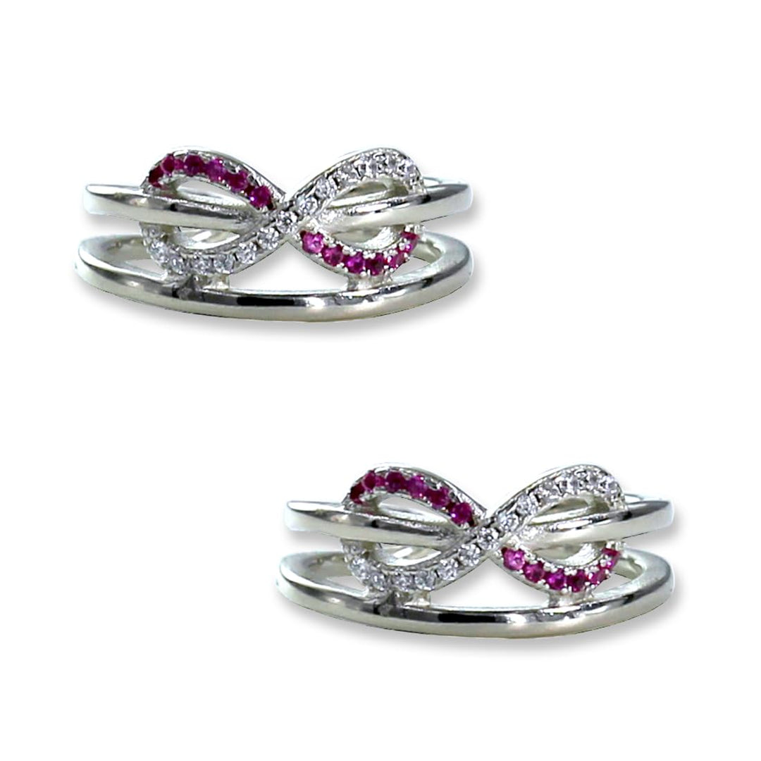 Taraash toe rings in silver