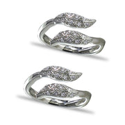 Taraash silver toe ring for women