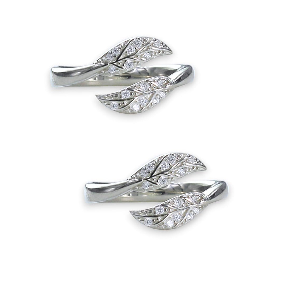 Taraash toe rings for women silver