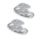 Taraash toe rings for women silver