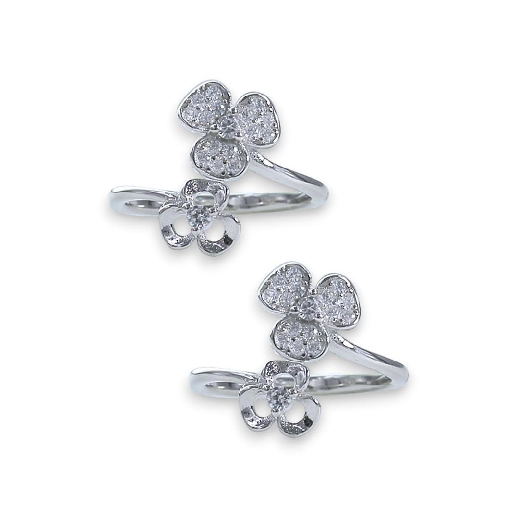 Taraash toe rings for women silver