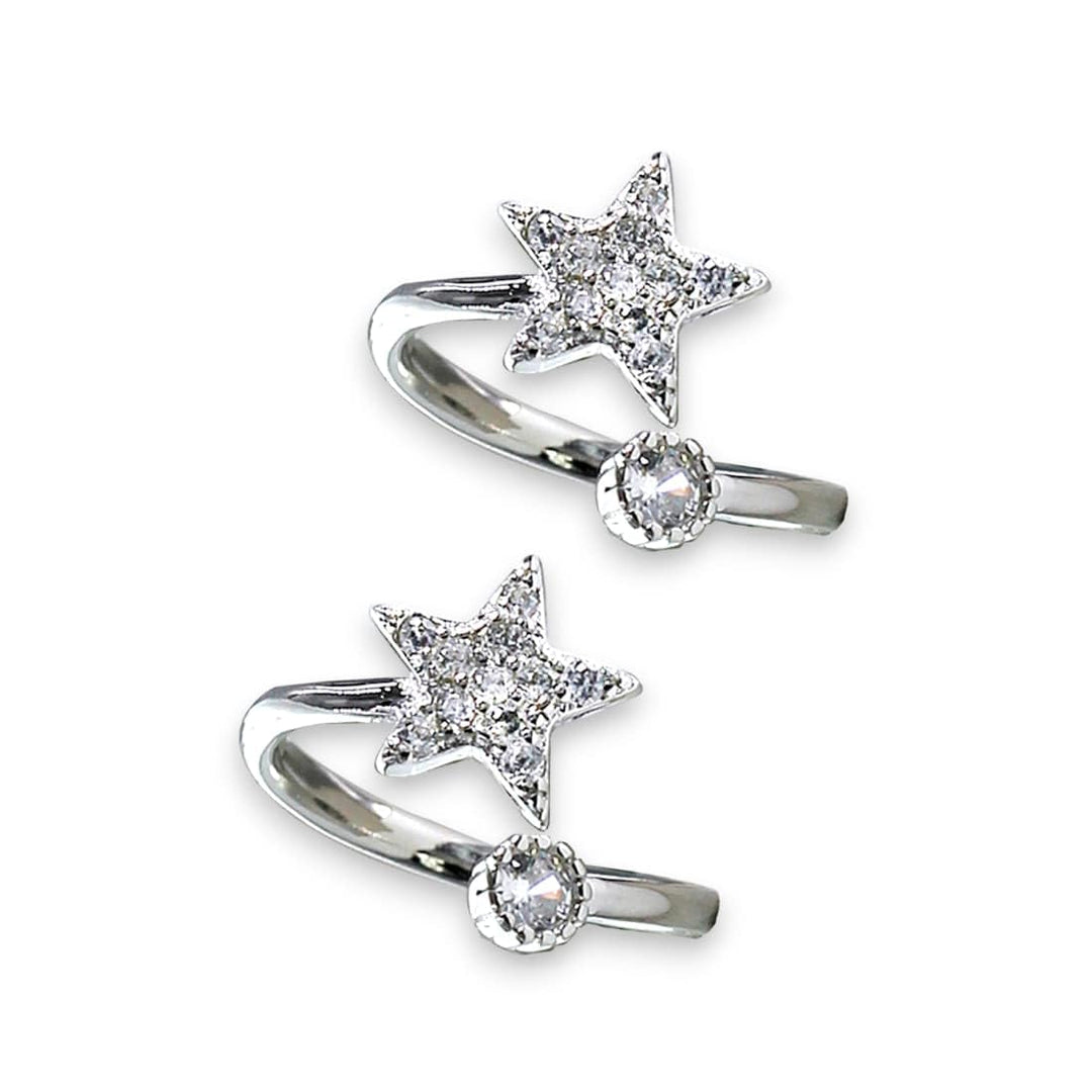 Taraash silver toe ring for women