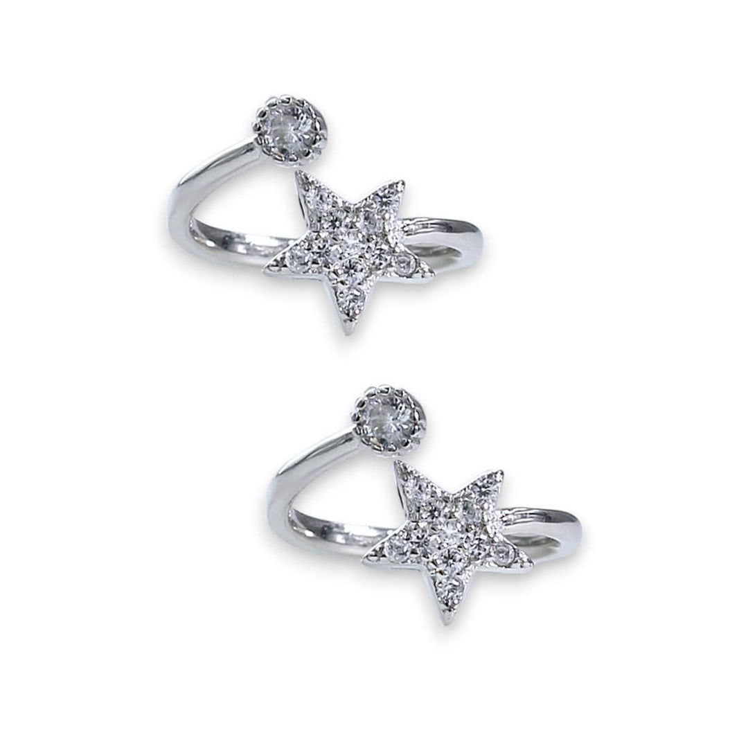 Taraash toe rings for women silver