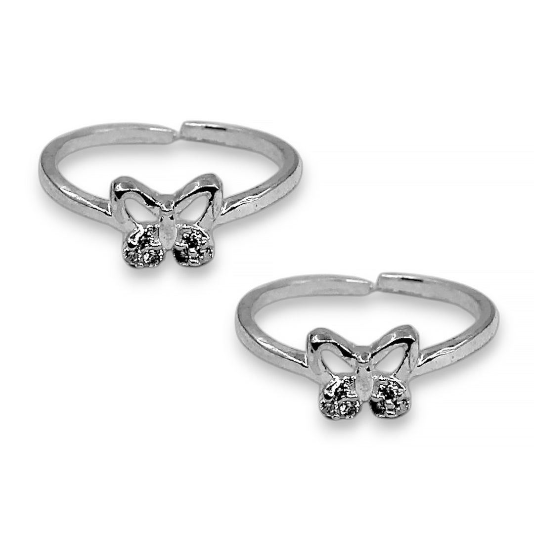 Taraash 925 Sterling Silver Butterfly Toe Ring for Women
