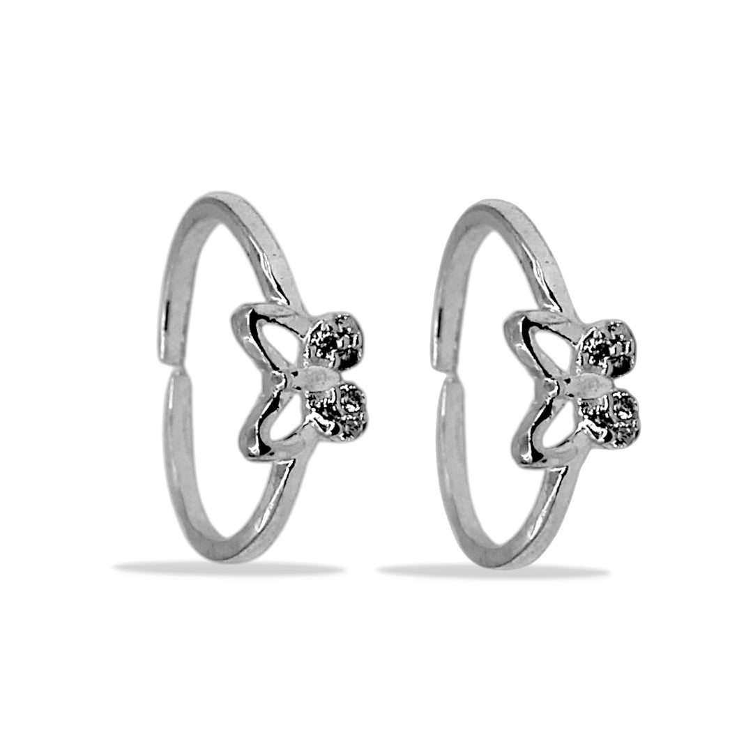 Taraash 925 Sterling Silver Butterfly Toe Ring for Women