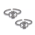 Load image into Gallery viewer, 925 Sterling Silver Floral Ligthweight Toe Rings for Women